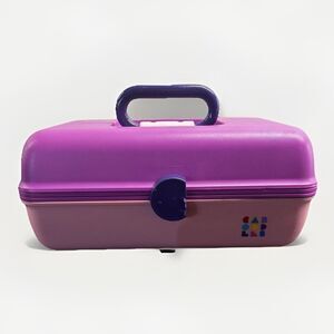 Caboodles Makeup Case Box Kit Purple Pink Crafts Organizer Storage Vintage USA